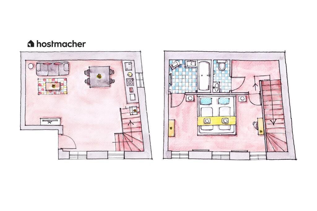 Ferienwohnung Cozy 1Br Duplex Near Center By Hm Wien Exterior foto